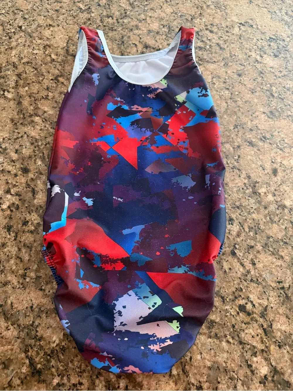 Performance Girls' Multicolor Abstract One-Piece Gymnastics Leotard
